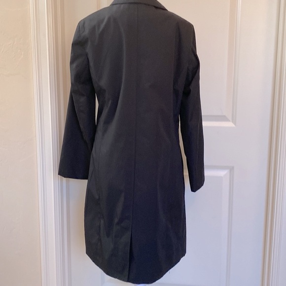 CINTAS  Lined Rain Coat Womens Black Midi Size 6T classic Minimalist Capsule - Picture 2 of 12